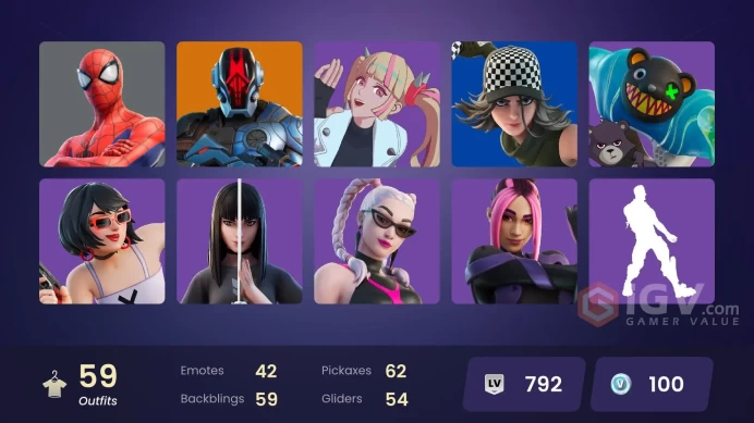Full Access [PC] 59 Skins - Polar Peely - Spider-Man - Carnage - Darth Vader - Torin #2065