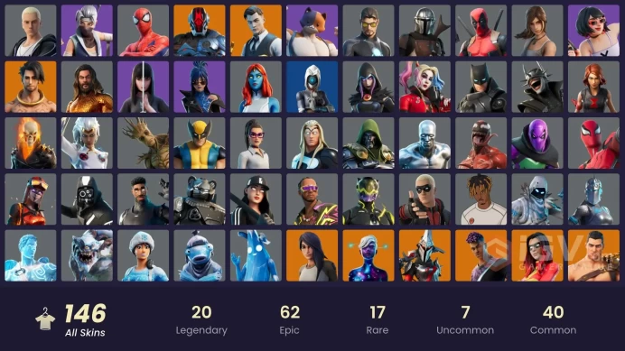 Full Access [Xbox/PSN/PC] 146 Skins - Gold Midas - Gold Brutus - Menace - Eternal Knight - Maya - Galaxy Scout #2038