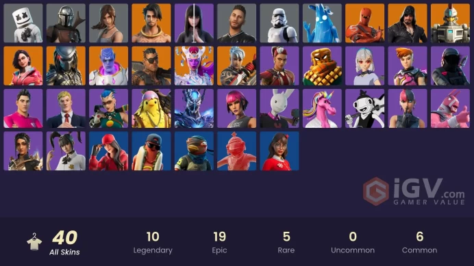 [PC/PSN] FA 40 SKINS | MANDALORIAN | LARA CROFT | MARSHMELLO | RONIN | RAZ | JOEY | SENTINEL | HYBRID | PREDATOR | THE CUBE QUEEN |