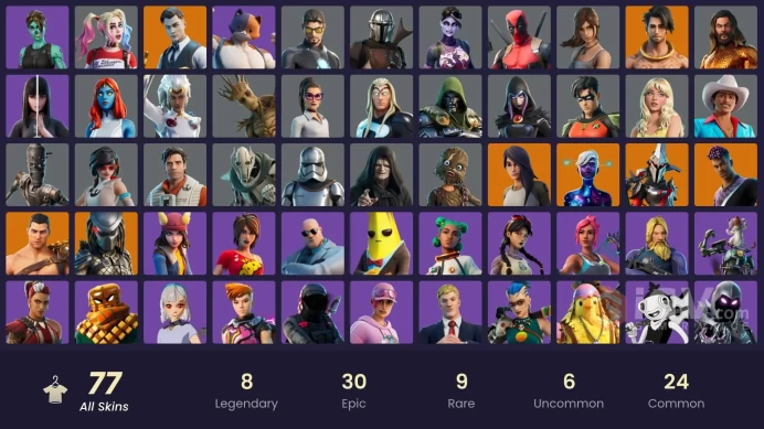 [PC] FA 77 SKINS | GHOUL TROOPER | MANDALORIAN | LARA CROFT | HARLEY QUINN | DEADPOOL | MEOWSCLES | IRIS | AURA | BOOGIE DOWN | DARK BOMBER |