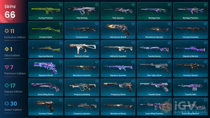 [EU] 66 SKINS | 5 KNIFES | 23 AGENTS | ORA by OneTap Vandal, Onimaru Kunitsuna, Singularity Sheriff | ~ 37,650 VP Inventory value