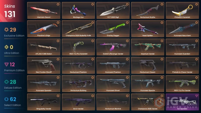 AP/ MYS 97475 Spent VP With Original Email Champions 2025 Bundle VCT 2026 Sigil Kuronami Phantom Prime Vandal Helix Phantom RGX 11z Pro Vandal