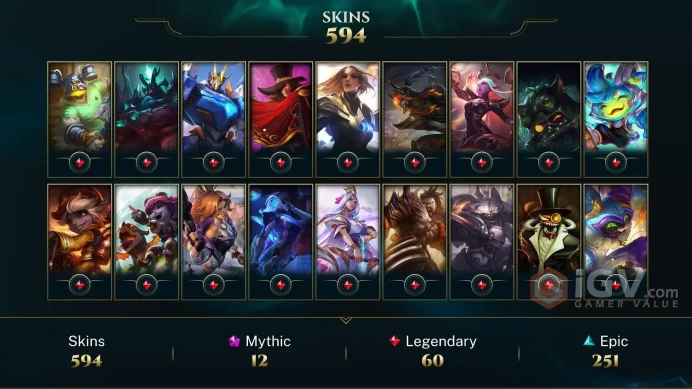 EUW 579 Skins 172 Champs | Mecha Kingdoms Garen | Program Lissandra | Coven Lissandra | Infernal Akali | Headhunter Akali | LOL0059