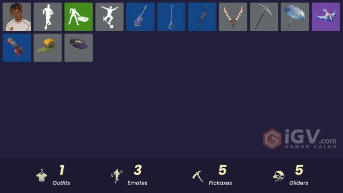 Fortnite Account [PC] 1 skins | Slayer Juice WRLD | 999 Knives | Ranking Ronin | Flux Silvera | Tri-Ooze Tank | Nyanja's Catpak | Mercurial | Si