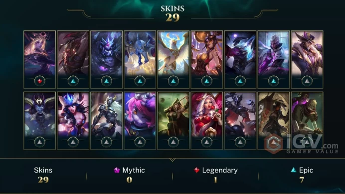 EUW -(S16) BRONZE 3 %0WR - 61 Champ - 30 Good Skins(1 Legendary, 7 Epic) - 6.8K BE - S3 ACC - FULL ACCES - CHEAP
