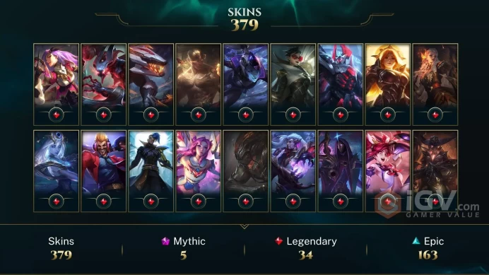 EUW / PLATIN 3(95LP) - %60WR- 172 Champ - 379 Perfect Skins(3 Ultimate, 5 Mythic, 34 Legendary, 163 Epic) -74K BE- FULL ACCES - SAFETY - CHEAP