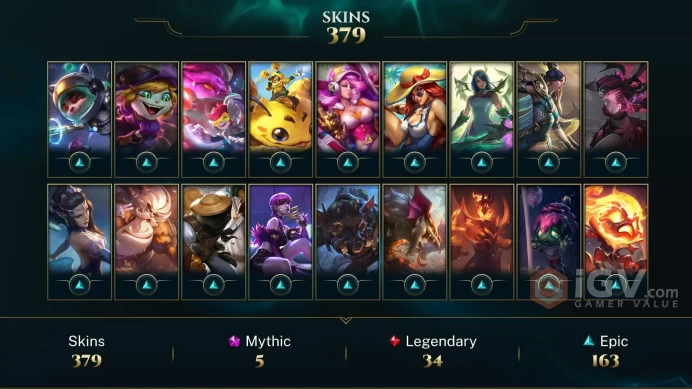 EUW / PLATIN 3(95LP) - %60WR- 172 Champ - 379 Perfect Skins(3 Ultimate, 5 Mythic, 34 Legendary, 163 Epic) -74K BE- FULL ACCES - SAFETY - CHEAP