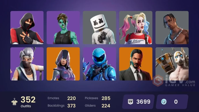 FA / 349 SKINS / IKONIK / TRAVIS SCOTT / HONOR GUARD / MINTY / LEVIATHAN AXE / OG STW