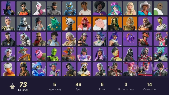  Fortnite Account [PC] 73 skins | Valeria | Hades | P.A.N.D.A Team Leader | Zeus | Peter Griffin | Poseidon | Apprentice Evie | Captain Phasma |