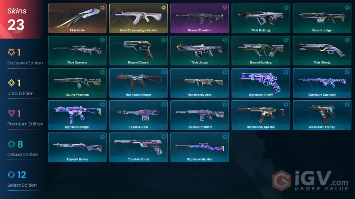 EU | 23 SKINS + 7 AGENTS | Evori Dreamwings Vandal
