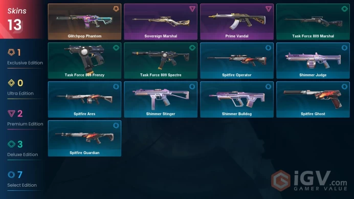 EU | 13 SKINS + 11 AGENTS | Glitchpop Phantom