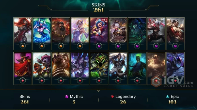 EUW / EMERALD 4 - 172 Champ - 261 Perfect Skins(4 Ultimate, 5 Mythic, 26 Legendary, 103 Epic) - 187 CHROMAS - S6 ACC - FULL ACCES -CHEAP