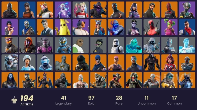 [PC] 193 skins | OG STW | Renegade Raider | Black Knight | Galaxy | IKONIK | The Reaper | Glow | Blue Squire | 200 VB