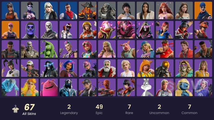 [PC] 66 skins | OG STW | Renegade Raider | Og Skull Trooper | Blue Team Leader | Prodigy | Dark Bomber | Pyreheart | T-60 Power Armor | 0 VB