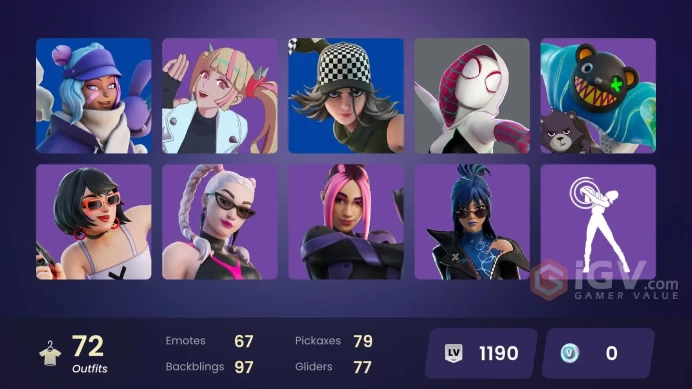 ACC120 Fortnite Account [PC] 72 skins | The Ageless | Era | Paradigm (Reality-659) | Malik | Nezumi | Vegeta | Twyn | Snap | Kado Thorne | 