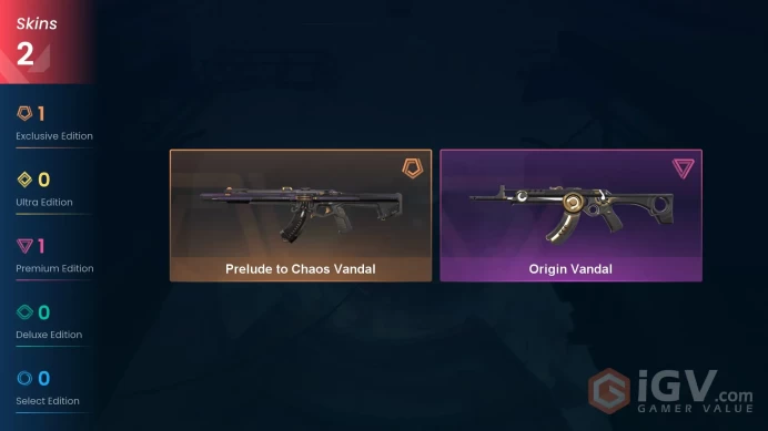[NA]   2   SKINS | 0    KNIVES |   Prelude to Chaos Vandal Origin Vandal