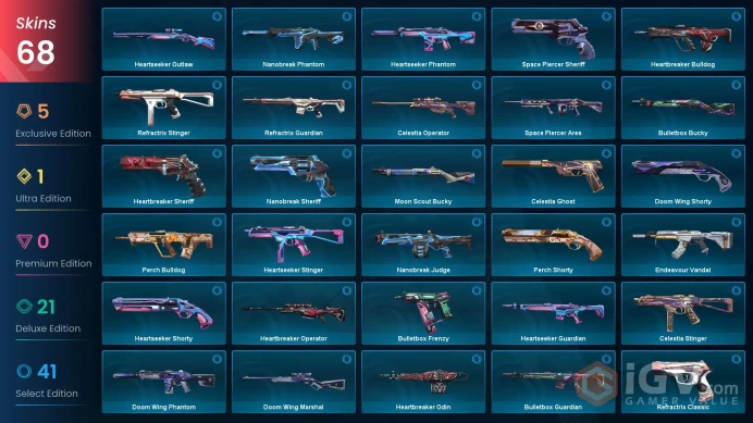 [NA]   7   SKINS | 5    KNIVES |   Protocol 781-A Phantom Endeavour Vandal Heart SplitterHieroscape BladesATLAS / CMD Baton Byteshift Knife  Tor