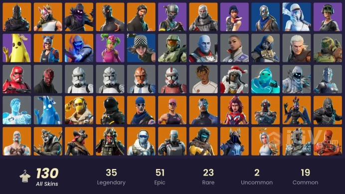 FA / 138 SKINS / BLACK KNIGHT / SPARKLE SPECIALIST / THE REAPER / BLUE SQUIRE / ROYALE KNIGHT / OG STW