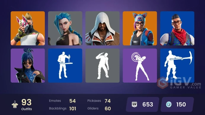  ACC224 Fortnite Account [PC] 93 skins | OG STW | Arcane Jinx | Prodigy | Interceptor | Blue Striker | The Ice King | A.I.M. | Lynx | Ark | Hybr
