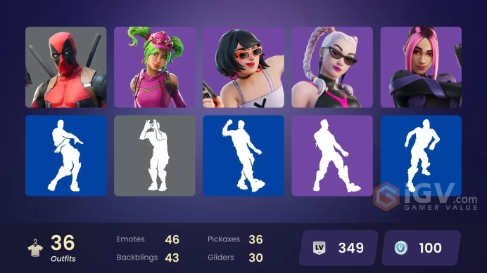 ACC225 Fortnite Account [PC] 36 skins | Rogue Agent | Malik | The Visitor | Snap | All Might | Son Goku | Gear Specialist Maya | Carbide | Veget