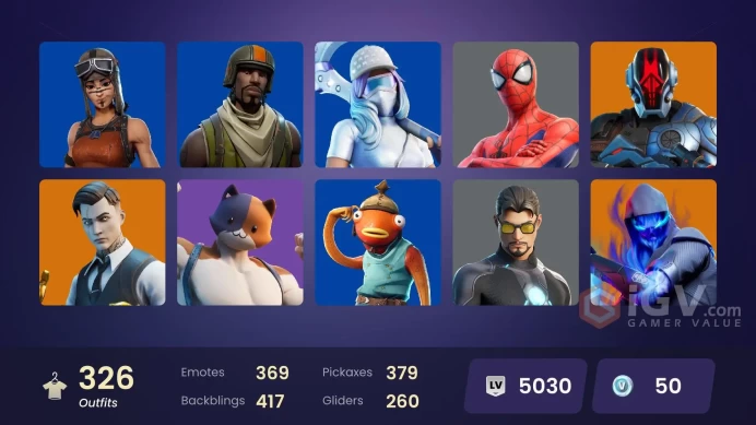 ACC229 Fortnite Account [PC] 326 skins | Renegade Raider | Aerial Assault Trooper | Eon | Gold Meowscles | Gold Midas | Gold Brutus | Snap | Had