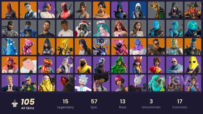 54 Skins Fa / Sub-Zero / Blitz Knight / Aerial Assault Bomber / gs029