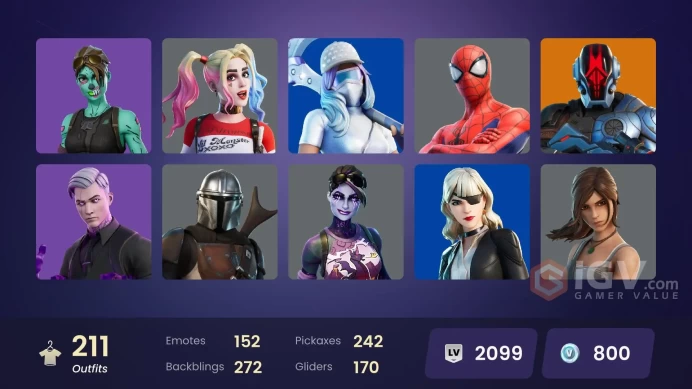 ACC227 Fortnite Account [PC] 211 skins | Kata Captain | The Foundation | Ronin | Midas Rex | Polarity | Omegarok |  800 VB