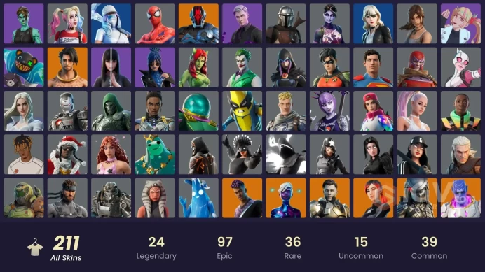 ACC227 Fortnite Account [PC] 211 skins | Kata Captain | The Foundation | Ronin | Midas Rex | Polarity | Omegarok |  800 VB