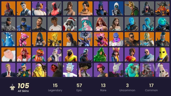 158 Skins Fa / Rogue Spider Knight / Havoc / Hulk / Lara Croft / Funk Ops / Eren Jaeger / Goku Black /  gs039