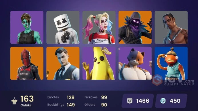 [PC/PSN/XBOX] 163 skins | OG STW | Travis Scott | Gold Midas | Gold Brutus | Sofia | Rox | Eternal Knight | Calamity | The Ice King | 450 VB