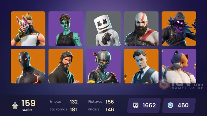 [PC/XBOX] 159 skins | OG STW | The Reaper | Elite Agent | Blue Team Leader | Gold Kratos | Rogue Agent | Vivi Chroma | Subzero Cryptic | 450 VB