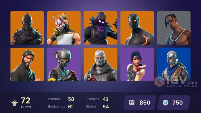 [PC/PSN] 71 skins | Black Knight | Travis Scott | Sparkle Specialist | The Reaper | Blue Squire | Royale | Elite | Blue Team Leader | 750 VB