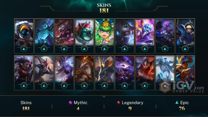 LAS - RANK READY 172 Champ - 181 Good Skins(2 Ultimate, 4 Mythic,9  Legendary, 76 Epic) - 61K BE - S4 ACC - HANDMADE - FULL ACCES-CHEAP