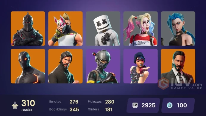 [PC] 310 skins | OG STW | Black Knight | Sparkle Specialist | The Reaper | Blue Squire | Royale Knight | Elite Agent | 100 VB