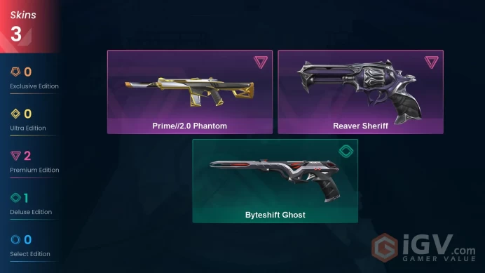EU | VP 68 | LVL 50 | Prime//2.0 Phantom | Reaver Sheriff | Byteshift Ghost | V0777