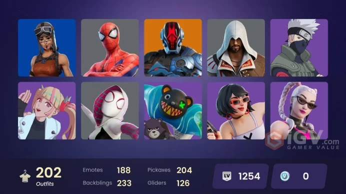ACC271 Fortnite Account [PC] 202 skins | Renegade Raider | Naruto Uzumaki | Snap | The Foundation | Ronin | The Imagined | Oro | The Origin | Th