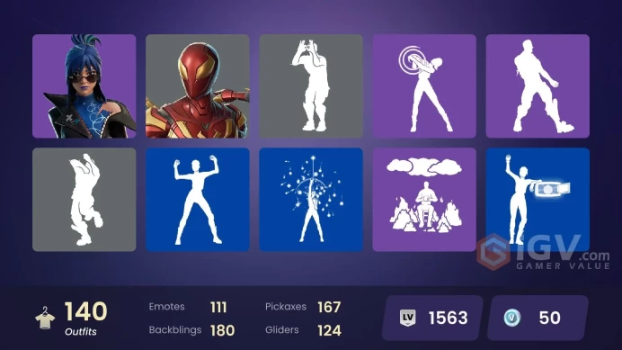 ACC278 Fortnite Account [PC] 140 skins | Hades | Omegarok | Optimus Prime | Kado Thorne | The Ageless | Era | Spectra Knight | Valeria | Nezumi 
