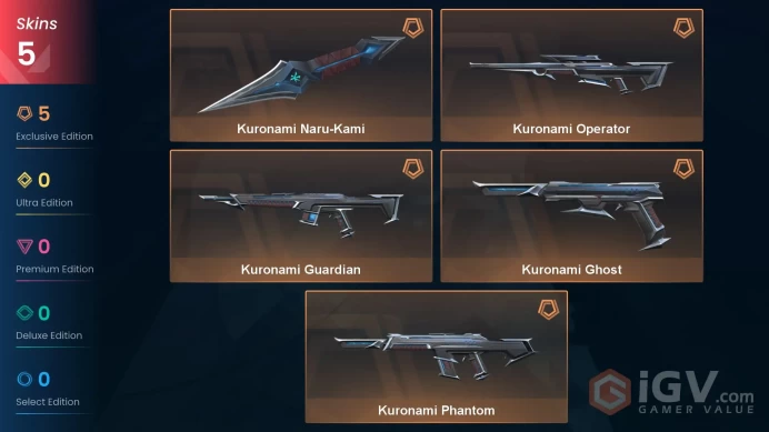 North America | 2,545 VP | Kuronami 2.0 Bundle // Kuronami Naru Kami + Phantom + Operator + Ghost + Guardian + Full Access 