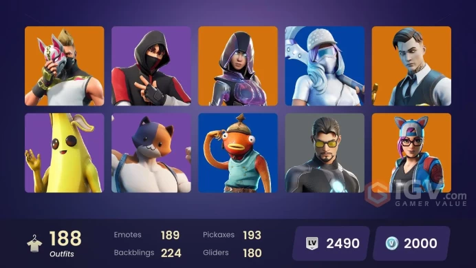 Full Access - [XBOX/NINTENDO/PC] 178 skins | IKONIK , Glow , WORLD CUP , Gold Brutus , Gold Midas , Tart Tycoon , Fade , Menace | OG STW