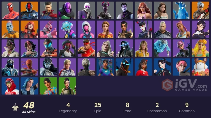 ACC285 Fortnite Account [PC] 48 skins | The Foundation | The Origin | Ronin | The Imagined | Dark Red Knight | Dark Jonesy | Dark Wild Card | Sp