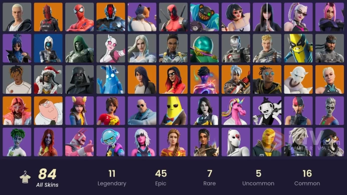 ACC286 Fortnite Account [PC] 84 skins | Keri Commander | Malik | Valeria | Snap | Joltara | The Foundation | Ronin | Red Knight| 1000 VB