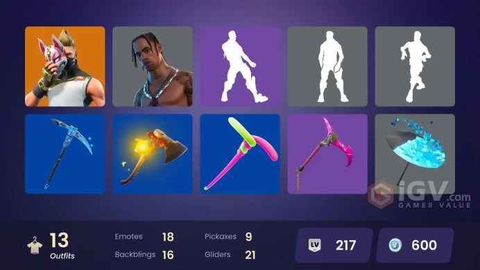 [PSN/XBOX/PC/NINT] Travis Scott | Blue Team Leader | Blue Striker | Drift (Stage 5) | Head Banger | Rust Bucket | Snowflake | 13 Skins