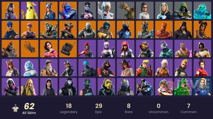 [PSN/XBOX/PC/NINT] 62 Skins | Ikonik | Glow | Reaper Axe | STW Deluxe Founder’s Pack | Scenario | Kiss The Cup | Groot | Thor | Storm | Dark Bom