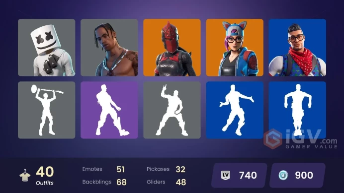[PSN/XBOX/PC/NINT] Travis Scott | Reaper Axe | Rage | World Warrior | Snowflake | Marshmello | Tilted Teknique | Black Widow Outfit | 40 Skins