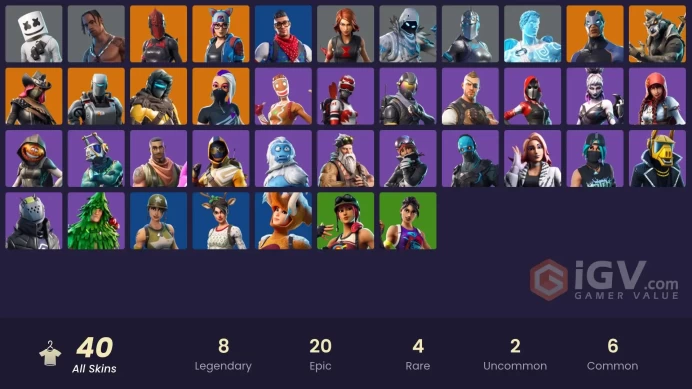 [PSN/XBOX/PC/NINT] Travis Scott | Reaper Axe | Rage | World Warrior | Snowflake | Marshmello | Tilted Teknique | Black Widow Outfit | 40 Skins