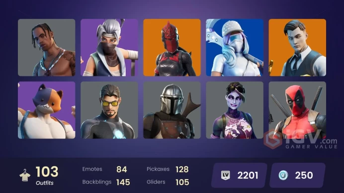 [PSN,XBOX,PC,NINTENDO] Travis Scott | Candy Axe | Lara Croft | Darth Vader | Red Knight | Deadpool | Rage | 103 Skins