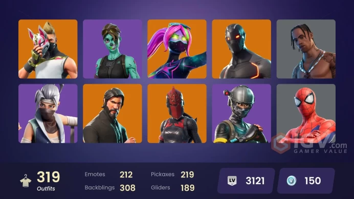 [PSN/XBOX/PC/NINT] Travis Scott | Leviathan Axe | The Reaper | FNCS 3:1 Champion | Take The L | Fishstick World Cup | STW | 319 Skins