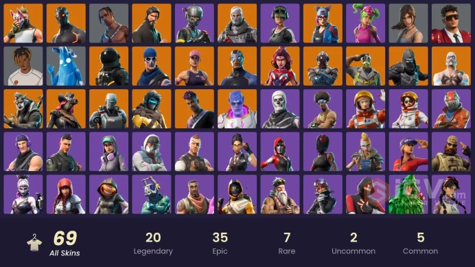 [PSN/XBOX/PC/NINT] Ikonik | Travis Scott | The Reaper | Scenario | Take The L | Rage | Trailblazer | Elite Agent | STW | 69 Skins