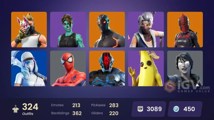 [PSN/PC/NINT] 324 Skins | STW | Chun-Li | Drift (Stage 5) | The Champion | Huntmaster Saber | Blue Striker | Hot Marat | Galaxy Scout | Omega