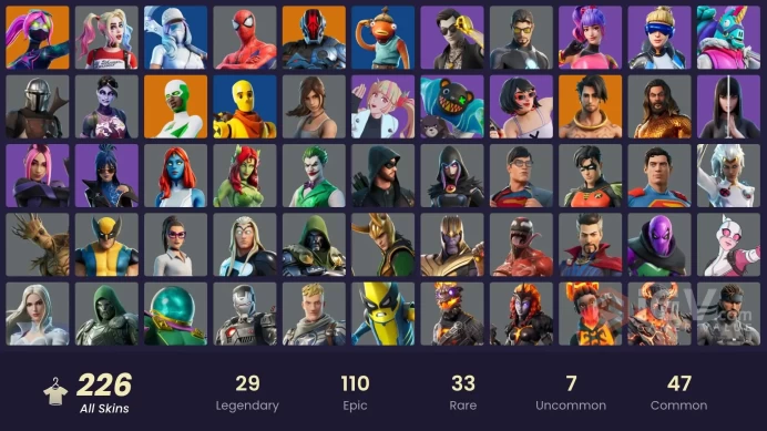 [PC/PSN/XBOX/Nintendo]  226 skins F/A :  Leviathan Axe | Neo Versa | Subzero Cryptic | Vivi Chroma | Eternal Knight | Raz | Torin | The Imagined